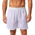 thumbnail image 1 of Men's Soccer Sports Shorts Breathable Five-Point Gym Pants Solid Color Running Basketball Casual Shorts, 1 of 5
