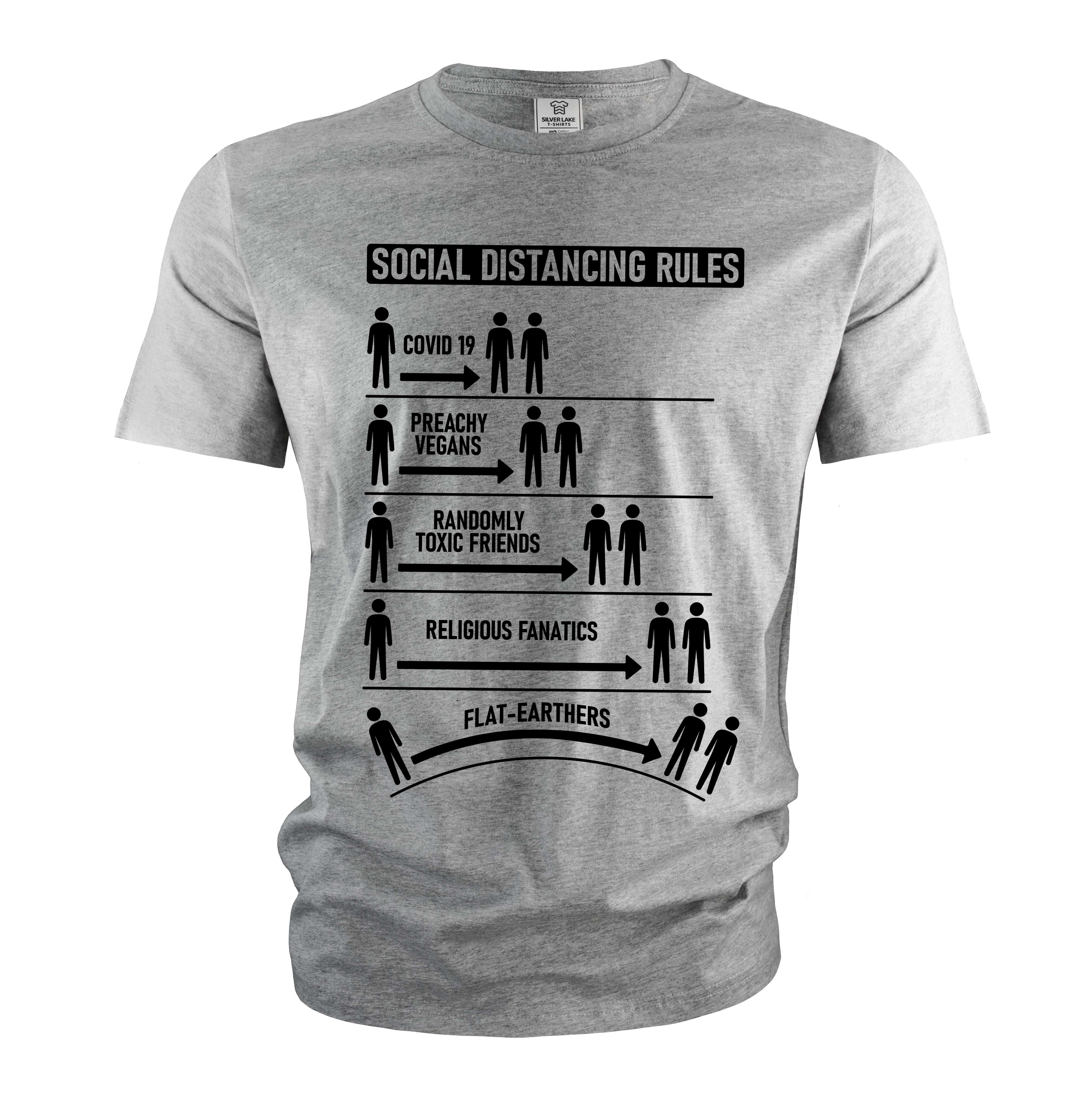 Men's Social distancing rules funny T-shirt humorous gift funny tee ...