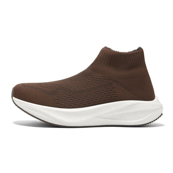 Men's Sock Style Shoes Slip‑On Knit Upper Casual Sneakers with Layered Midsole for Daily Walking and Casual Everyday Activities