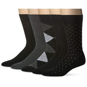 HAWLOP LEGEND Men's Socks,Dress Socks ,Classic Dress Socks Black (5 Pack)