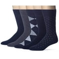 thumbnail image 1 of Men's Socks,Dress Socks ,Classic Dress Socks Navy Assorted (5 Pack), 1 of 6