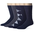 thumbnail image 1 of Men's Socks,Dress Socks ,Classic Dress Socks Navy Assorted (5 Pack), 1 of 6
