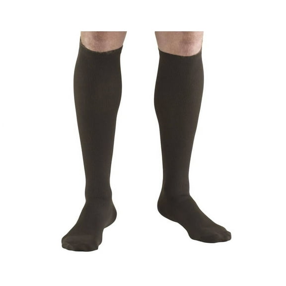 Men's Socks, Knee High, Dress Style: 20-30 mmHg, Brown, X-Large