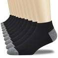 thumbnail image 1 of Men's Socks, Ultimate Comfort Toe Seamed Socks, Pack of 12, Cotton Blend, Color Block Design, Black, 1 of 5