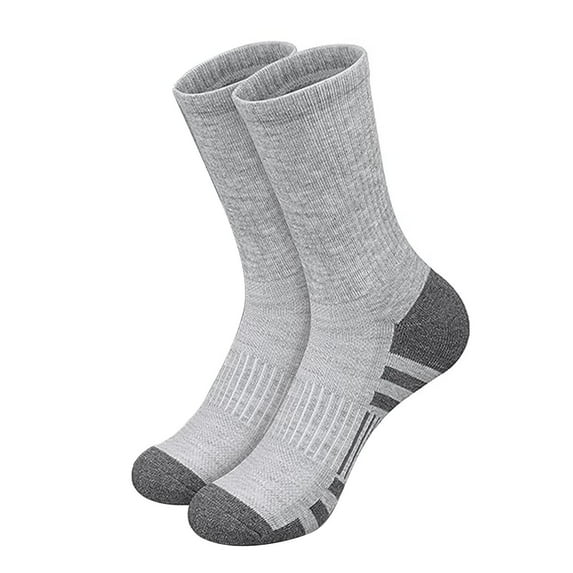 Men's Socks, Yigetop Men's Medium Tube Socks Solid Color Socks Basketball Sport Medium Tube Socks Autumn and Winter Men's Long Tube Socks Crew Socks for Men Brown One Size