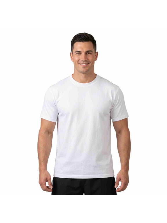 Men's Heavyweight 100% Cotton Crew Neck T-Shirt White Large 1 Pack (1 Count)