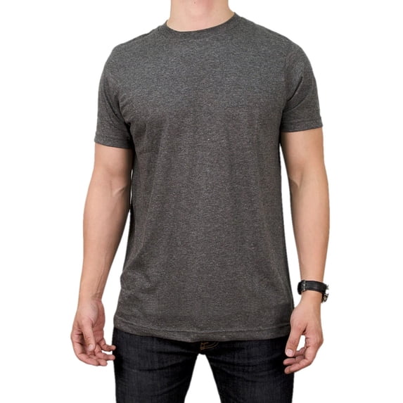 Men's Soft Cotton Light Weight Crew Neck Short Sleeve T-Shirt, Charcoal Grey XL, 1 Count, 1 Pack