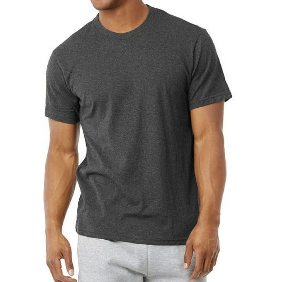 Men's Soft 100% Cotton Medium Weight Crew Neck Short Sleeve T-Shirt, Charcoal Grey XL, 1 Count, 1 Pack