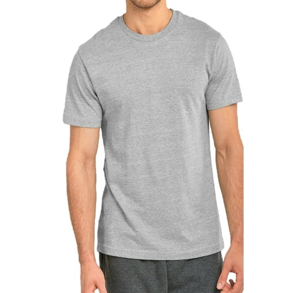 Men's Soft Cotton Heavy Weight Crew Neck Short Sleeve T-Shirt, Heather Grey S, 1 Count, 1 Pack