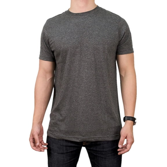 Men's Soft Cotton Light Weight Crew Neck Short Sleeve T-Shirt, Charcoal Grey 2XL, 1 Count, 1 Pack