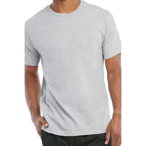 Men's Soft Cotton Light Weight Crew Neck Short Sleeve T-Shirt, Heather Grey S, 1 Count, 1 Pack