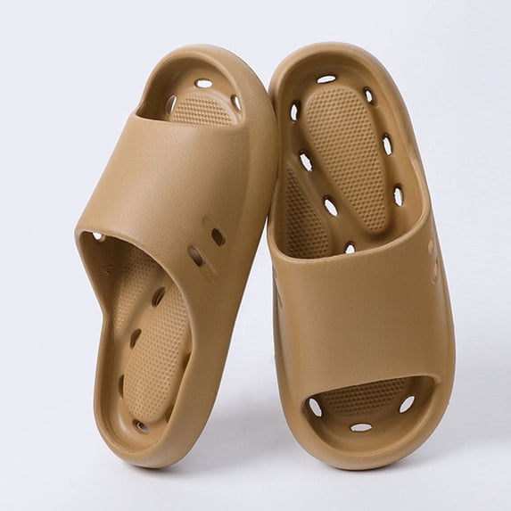 Men’s Soft Curly Full Slippers Fashion Casual Summer Home Slippers Bathroom Leak Non- Deodorant Slippers