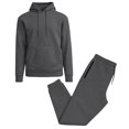 thumbnail image 1 of Men’s Soft Fleece Cotton Blend Pullover Hoodie & Sweatpants Jogging Set, 1 of 6