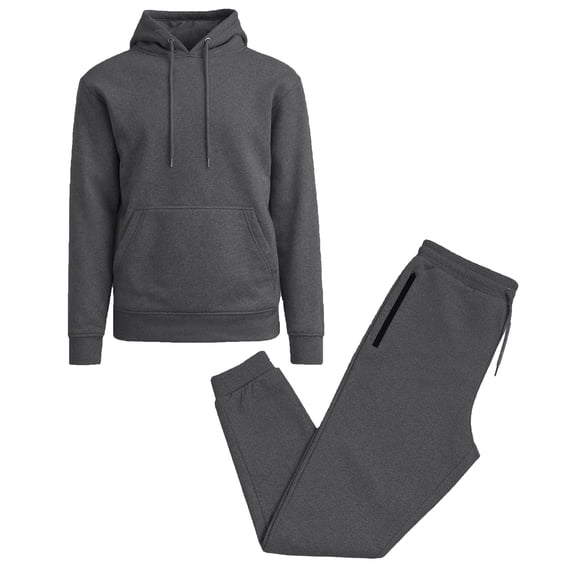 Men’s Soft Fleece Cotton Blend Pullover Hoodie & Sweatpants Jogging Set