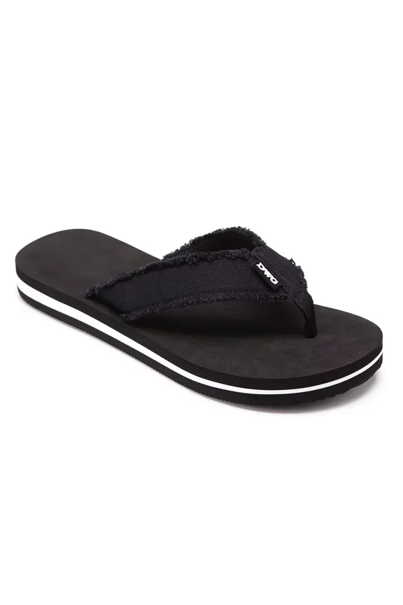 Men's Soft Flip-Flop Sandals, Light Weight, Shock Proof, Non-Slip, Wide Sole, Canvas Strap, Comfort Thong Slippers for Indoor and Outdoor Beach,Size 8.5-14