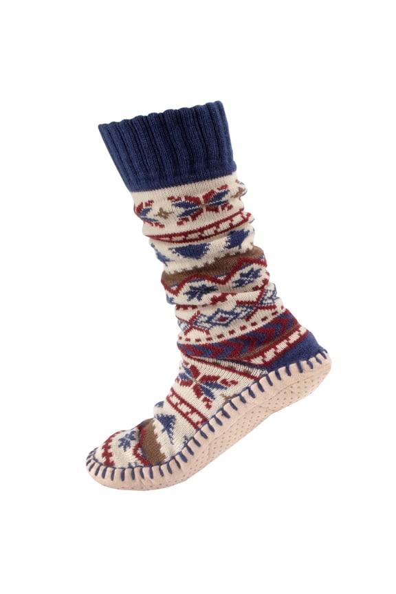 Men's Knit Winter Gripper Slipper Socks - Blue Spruce - L/XL - 1 Pair