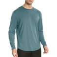 thumbnail image 1 of Men's Soft Lightweight Long Sleeve Casual Basic Tee Shirt Comfortable Breathable Relaxed Fit Stylish Everyday Wear Men's Lightweight Crewneck Tee Tops, 1 of 3