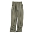 thumbnail image 1 of Men's Soft Modal Pajama Bottoms, Comfort Elastic Waist Long Lounge Pjs Sleep Pants with Pockets Sleepwear, 1 of 2