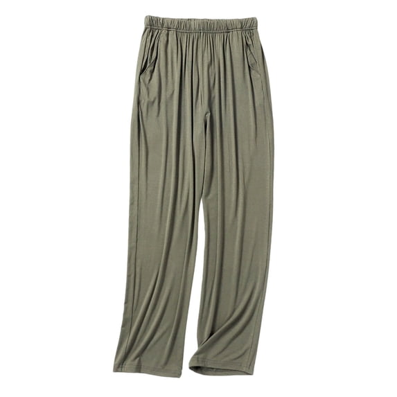 Men's Soft Modal Pajama Bottoms, Comfort Elastic Waist Long Lounge Pjs Sleep Pants with Pockets Sleepwear