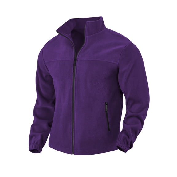Men's Soft Shell Fleece Jacket for Outdoor Activities, Lightweight Warm Zip-Up