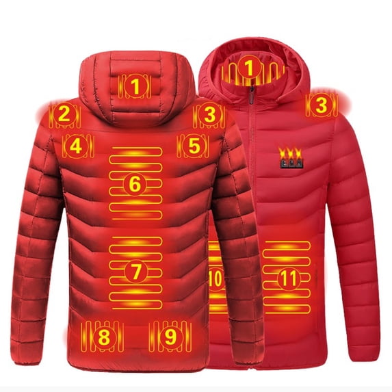 Men's Soft Shell Heated Jacket Windproof Electric Insulated Coat Electric Heating Warmer Gilet for Winter Skiing