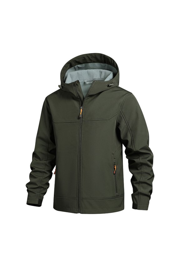 Men's Soft Shell Jacket Casual Hooded Jacket Men's Outdoor Jacket