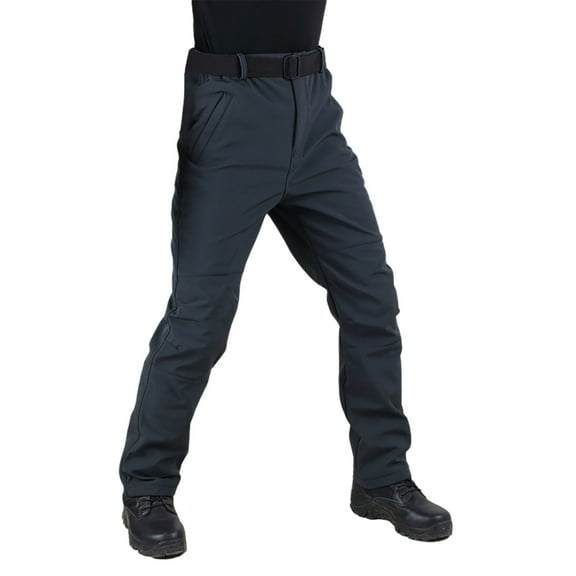 Men's Soft-Shell Tactical Work Pants with Multi-Pocket Design for Outdoor Training, Sports, and Casual Style (Lightweight & Comfortable),Gray L
