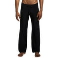 thumbnail image 1 of Men's Soft Sleepwear Pants Ice Silk Stretch Materials Low Rise Elastic Drawstring Stretch Sleep Bottoms, 1 of 3