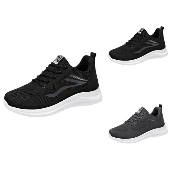Men's Soft Sole Lightweight Running Shoes Breathable Sneakers Solid Color Men's Casual Shoes Shoe