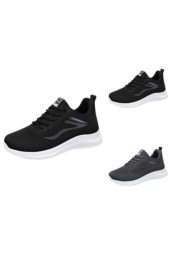 Men's Soft Sole Lightweight Running Shoes Breathable Sneakers Solid Color Men's Casual Shoes Shoe