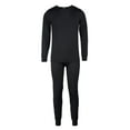 thumbnail image 1 of Men's Soft Thermal Underwear Set Fleece Lined, Black S, 1 Set, 1 of 3