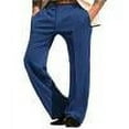 thumbnail image 1 of Men's Soft Velvet Trousers Classic Dinner Part Tailored Fit Dress Pants Blue, 1 of 5