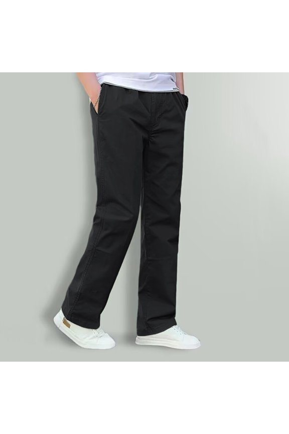 Men’s Soft Washed Relaxed Fit Utility Cargo Pants, Elastic Stretch Waist Multi Tool Pockets Outdoor Work Pants