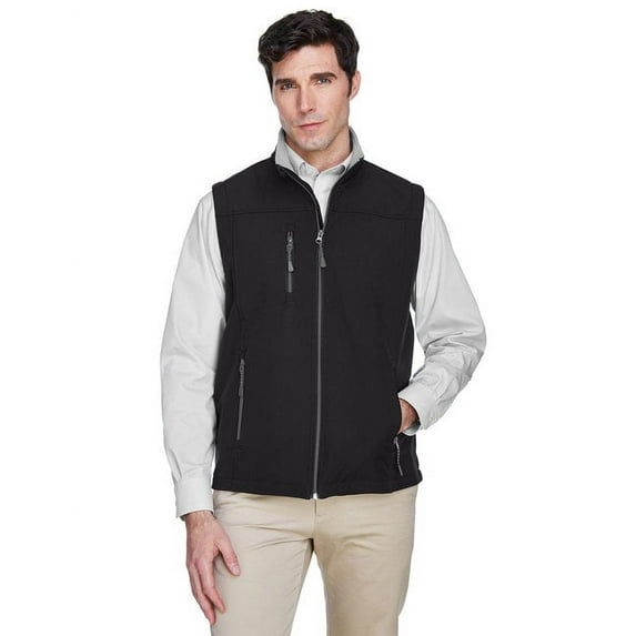 Men's Soft Shell Vest - BLACK - 4XL