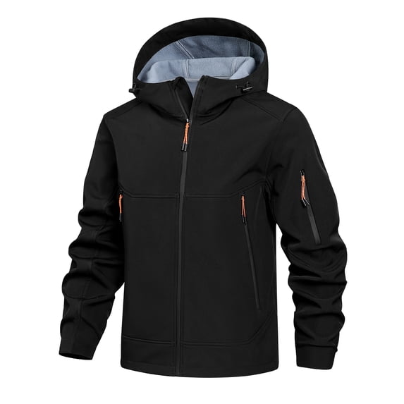 Men's Softshell Jacket Casual Hooded Jacket Outdoor Coat