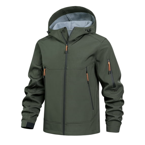 Men's Softshell Jacket Casual Hooded Jacket Outdoor Coat