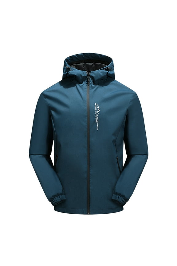 Men's Softshell Jacket - Lightweight Water Resistant Zip Up Hooded Jackets for Men Winter Coats Waterproof Quilted Parka Snow Jacket