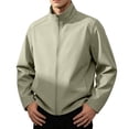 thumbnail image 1 of Men's Softshell Jacket Raglan Sleeves Lightweight Waterproof Rain Jacket Zip Up Windproof Windbreaker, 1 of 8