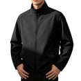 thumbnail image 1 of Men's Softshell Jacket Raglan Sleeves Lightweight Waterproof Rain Jacket Zip Up Windproof Windbreaker, 1 of 8