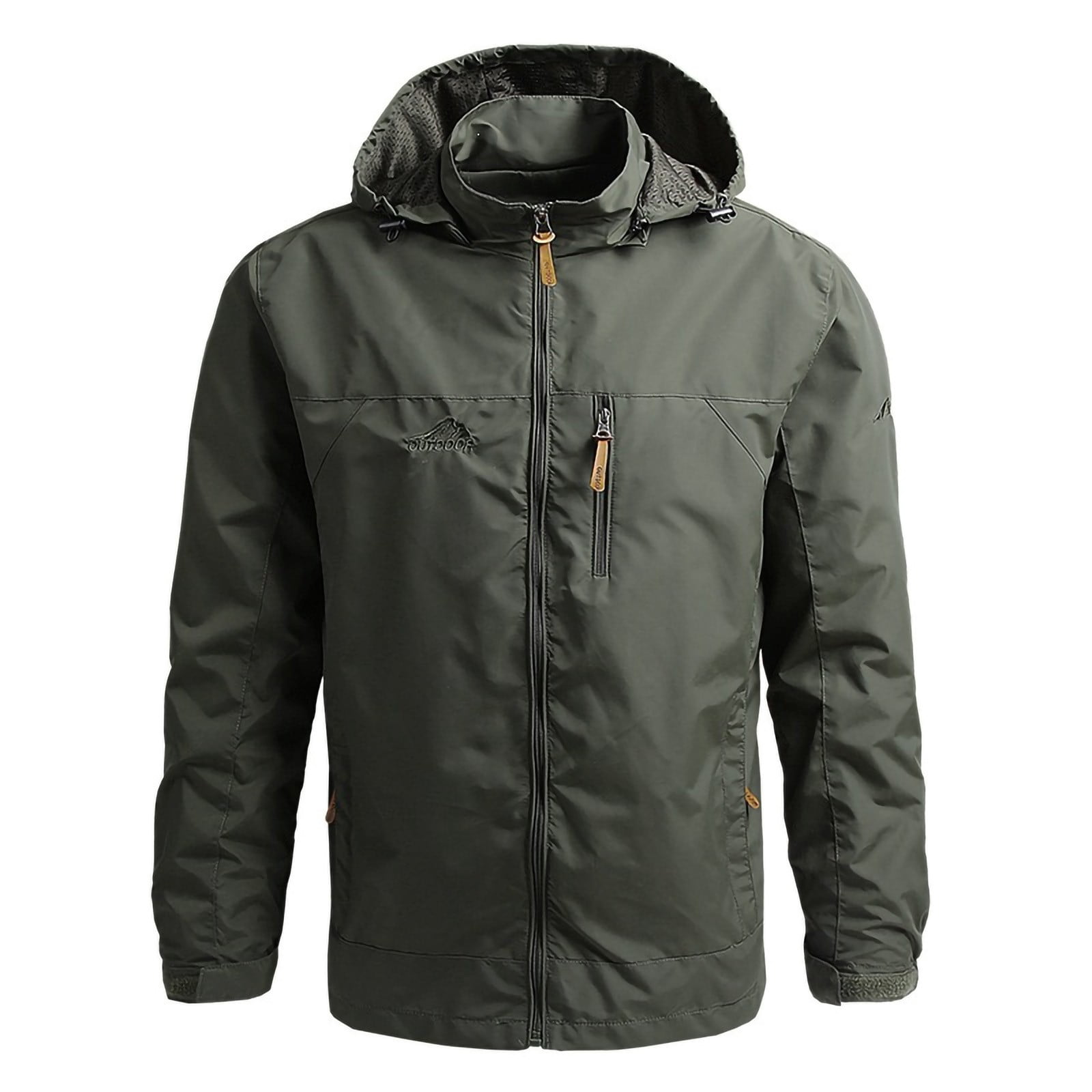 Men's Softshell Jacket with Zip Pockets- Water and Wind Resistant, Mesh ...