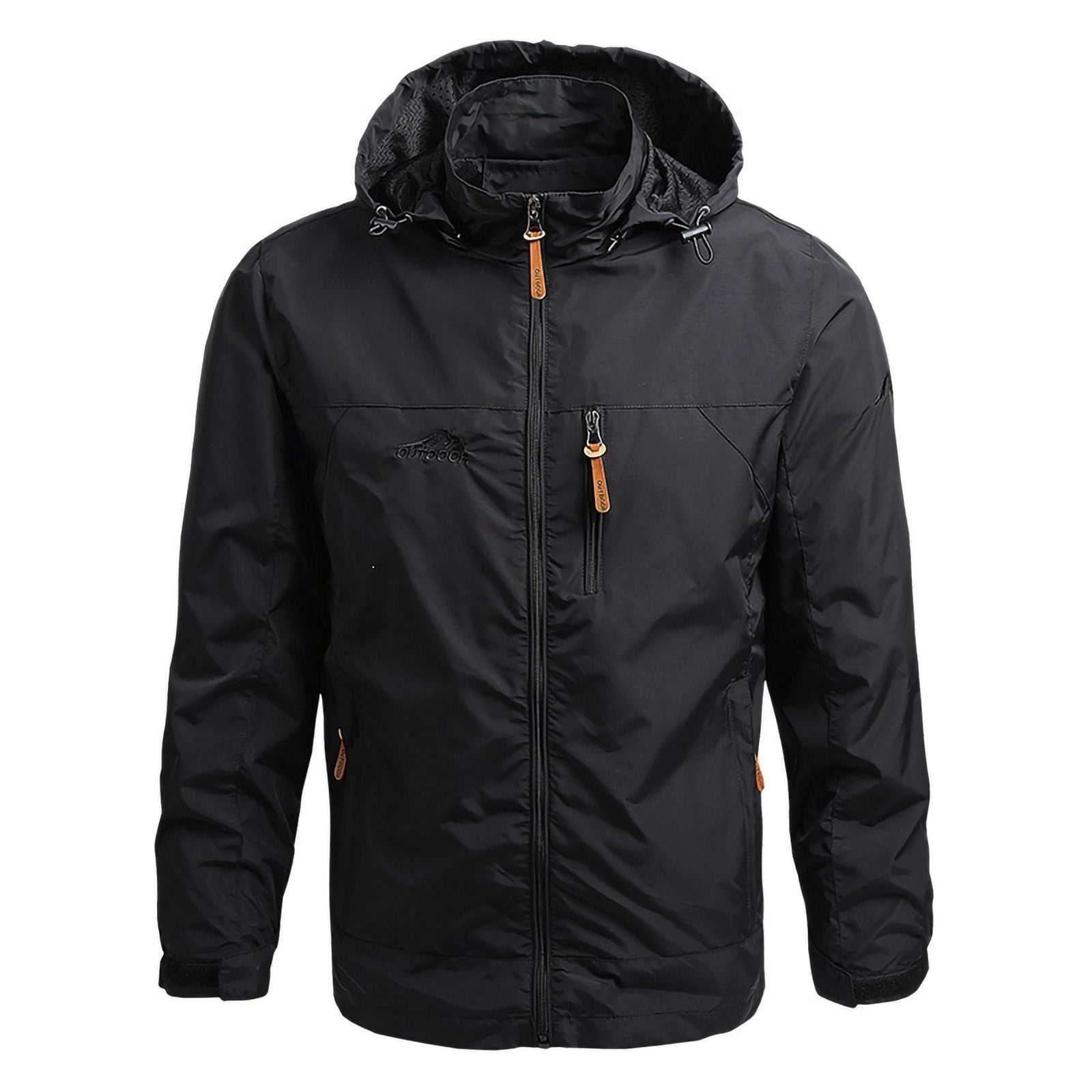 Men's Softshell Jacket with Zip Pockets- Water and Wind Resistant, Mesh ...