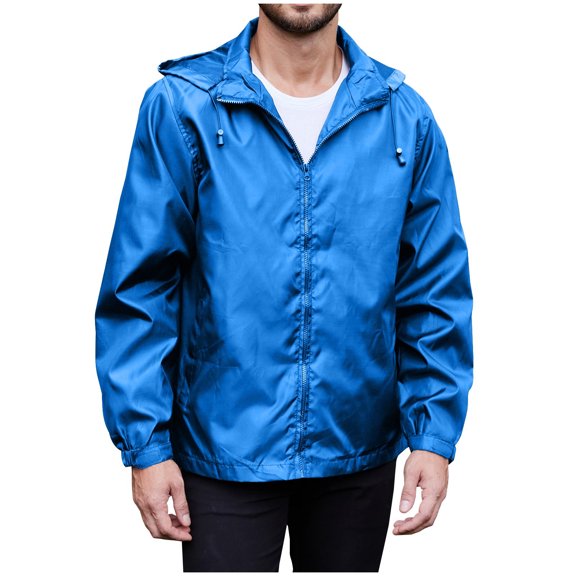 Men's Softshell Military Jacket With Hood, Water Repellent Outdoor Reflective Coat Fashion Solid Color Zipper Drawstring Pocket Long Sleeve Hooded Casual Outwear Jackets