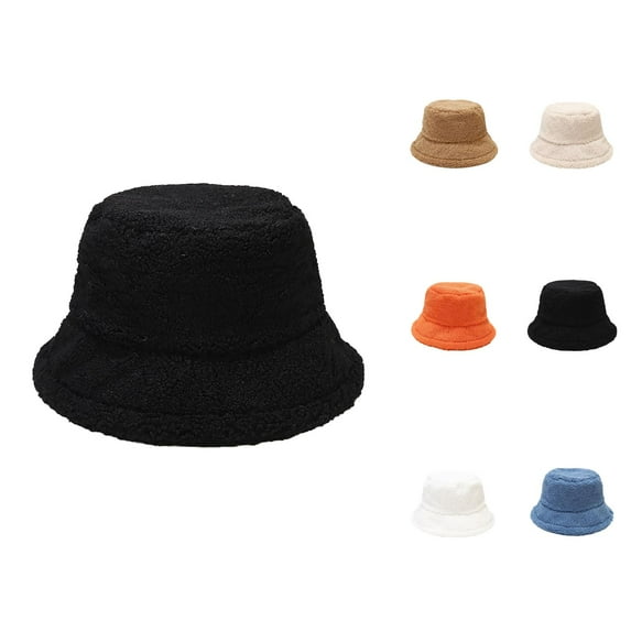 Men's Solar Fan Bucket Hat - Cooling UPF 50+ Outdoor Hat Winter Fluffy Cow Print Bucket Hats Women Outdoor Warm Sun Hat Soft Velvet Fisherman Cap Lady Panama Female