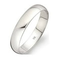 thumbnail image 1 of Men's Solid 10K White Gold 4mm Traditional Classic Plain Wedding Band (Available Ring Sizes 7-14) Size 8, 1 of 5