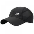 thumbnail image 1 of Men's Solid Baseball Hat Cap Mesh Quickly-dry Summer Sun Protection Fishing Camping Golf Trucker Cap Hat Lightweight Foldable Travel Beach Hat, 1 of 5
