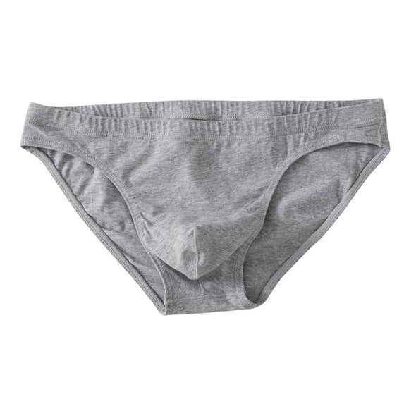 Men's Solid Casual Thong Briefs Breathable Waist Underwear