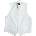 thumbnail image 1 of Men's Solid Color Adjustable Dress Vest & Neck Tie Set for Suit or Tuxedo (White, M), 1 of 2