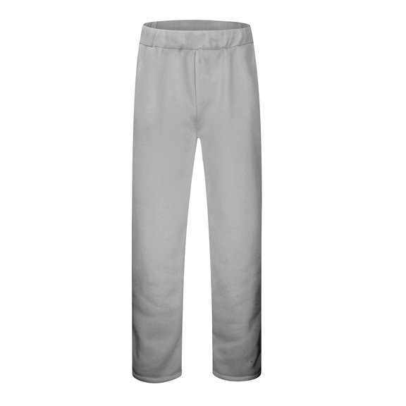 Men's Solid Color Baggy Casual Pants Without Drawstring, Slanted Pockets, Athletic Style Light Gray M