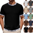 thumbnail image 1 of Men's Solid Color Basic Casual Short Sleeve Crewneck T-Shirt Top Tee for Daily Streetwear Loungewear Gym Workout Modern Fashion Essential | AESTIVO,Gray 2XL, 1 of 8