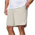 thumbnail image 1 of Men's Solid Color Basketball Shorts with Pockets - Breathable Sport Casual Pants for Holiday and Active Wear, 1 of 6